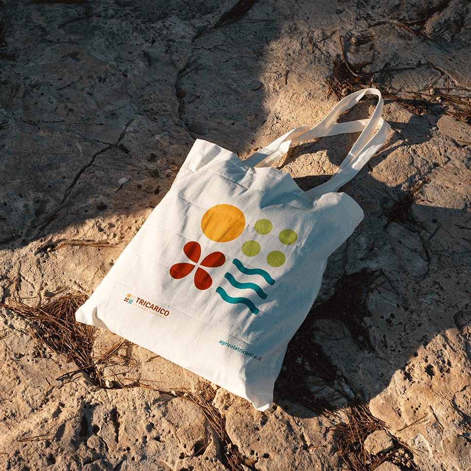 Tote Bag Tricarico in tela canvas