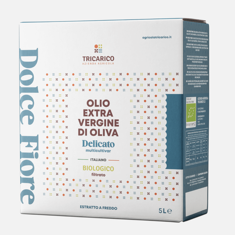 Bag in Box da 5 L di Olio EVO Biologico Dolce Fiore – Delicato, Bag in Box