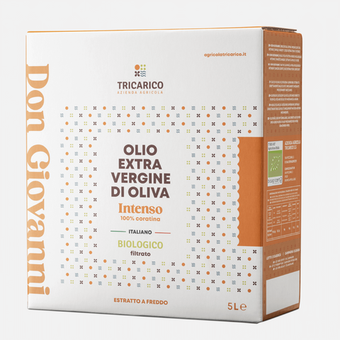Bag in Box da 5 L di Olio EVO Biologico Don Giovanni – Intenso, Bag in Box