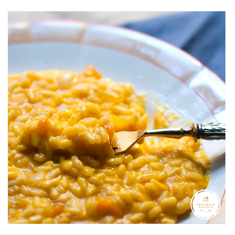Risotto alla zucca con crema di mandorle Filippo Cea