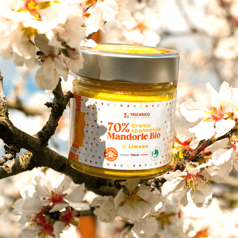 Dettaglio di Crema di Mandorle Bio 70% al Limone