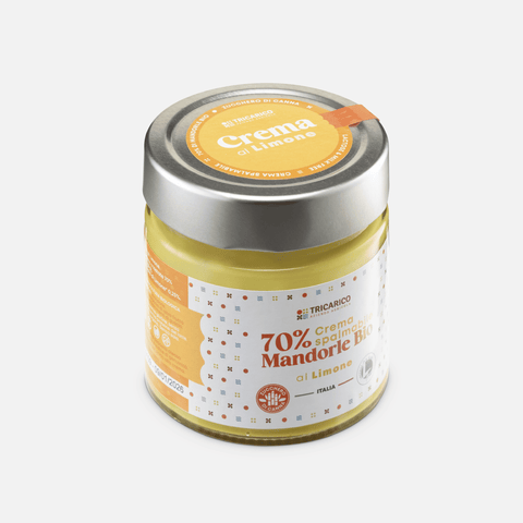 Dettaglio di Crema di Mandorle Bio 70% al Limone