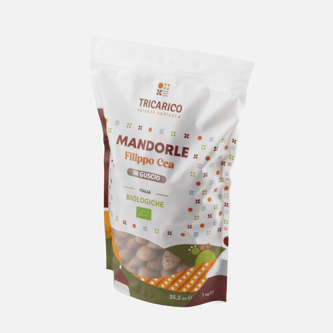 Confezione da 1 kg di Mandorle di Toritto Bio 100% Filippo Cea – In guscio