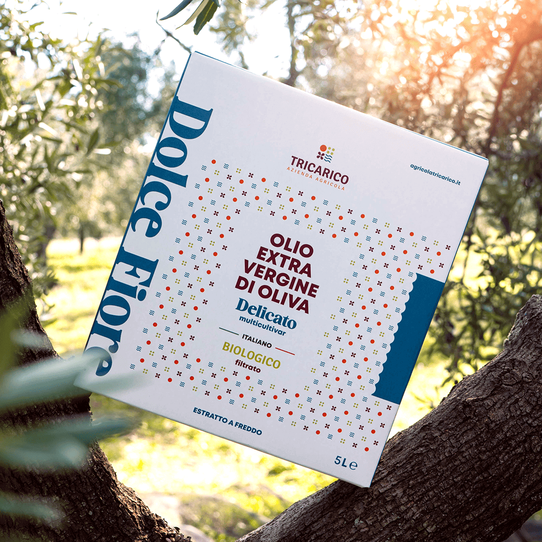 Huile d'olive extra vierge biologique Dolce Fiore en boîte