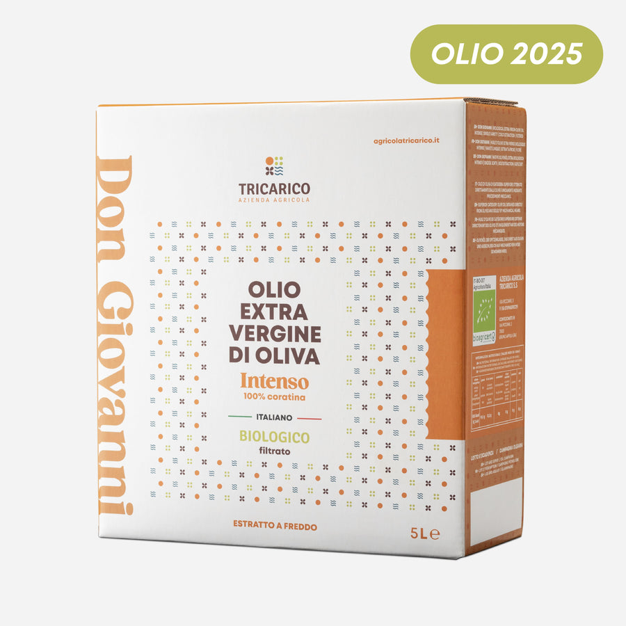 Olio EVO Biologico Don Giovanni – Intenso, Bag in Box