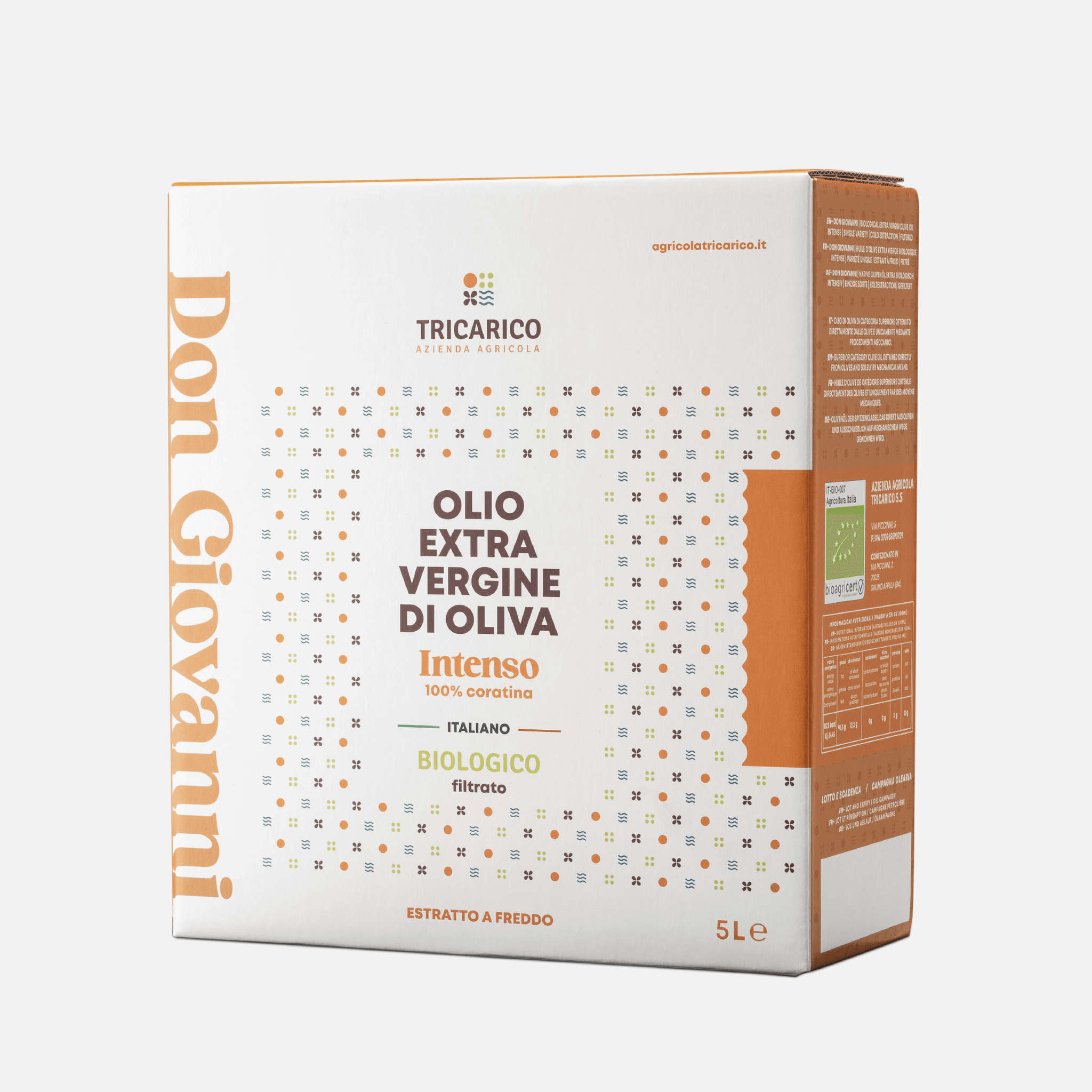 Bag in Box Don Giovanni - Huile d'olive extra vierge biologique