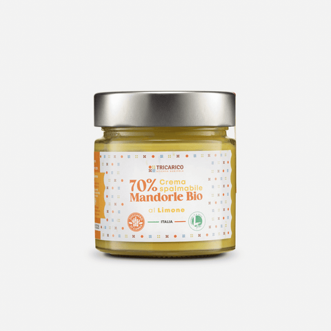 Dettaglio di Crema di Mandorle Bio 70% al Limone