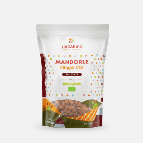 Confezione da 1 kg di Mandorle di Toritto Bio 100% Filippo Cea – Sgusciate