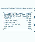 Tabella dei valori nutrizionali di Olio EVO Biologico Dolce Fiore – Delicato, Bag in Box