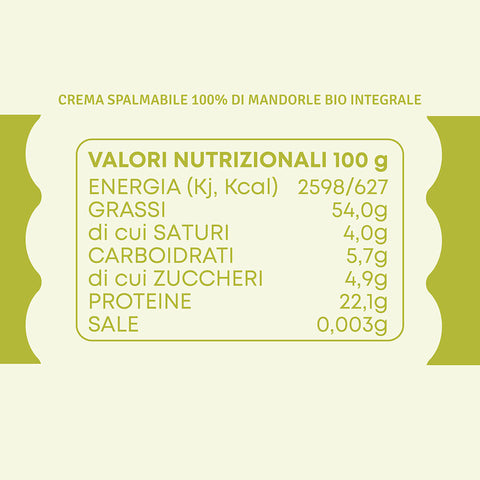 Dettaglio di Crema di Mandorle Bio 100% – Integrale