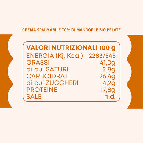 Dettaglio di Crema di Mandorle Bio 70% – Pelate